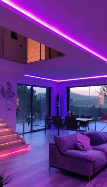 Éclairage indirect plafond
