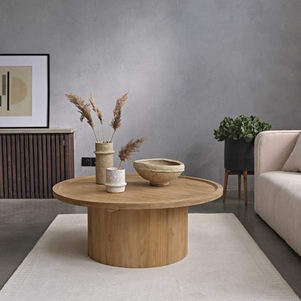 table basse ronde en bois