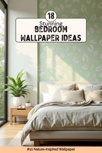 Chambre adulte zen papier peint nature