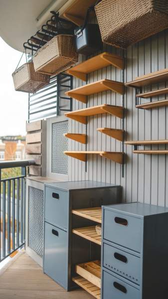 meuble de rangement extérieur balcon