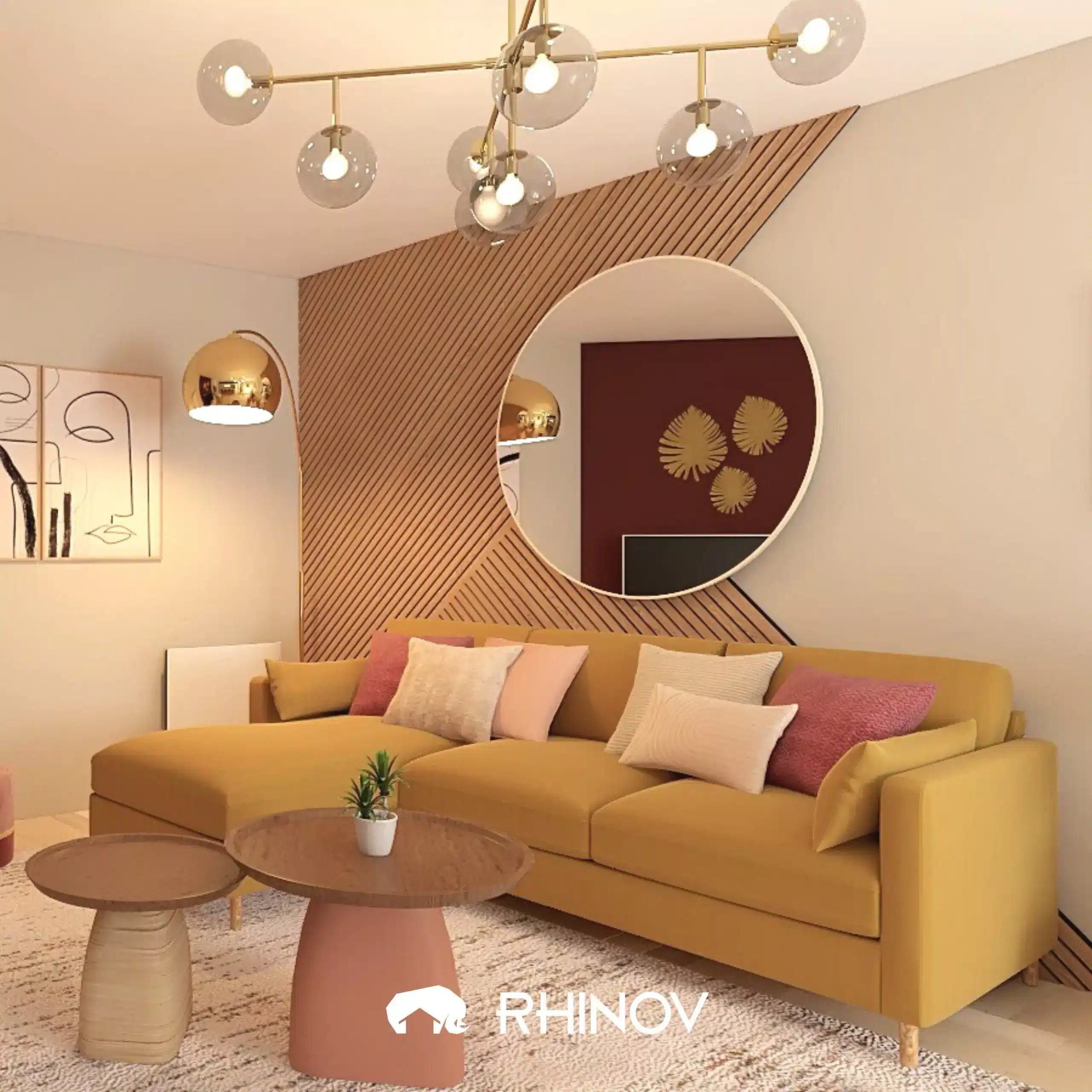 Mur salon moderne décoration