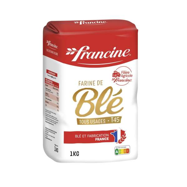 équivalence 250g de farine en cl