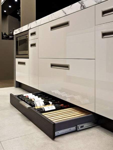 Rangement bas cuisine moderne