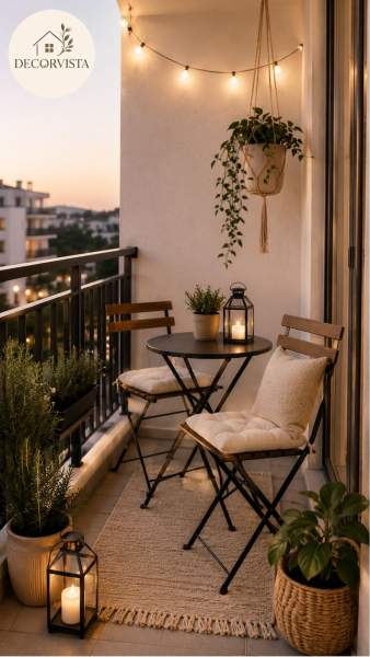 Décoration petit balcon cosy