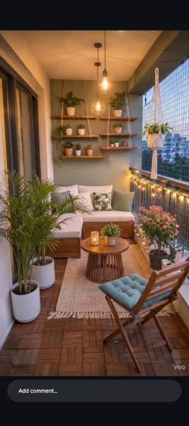 Décoration petit balcon cosy