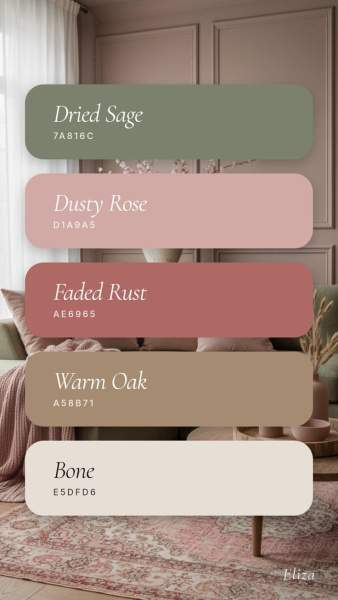 Palette de couleurs salon
