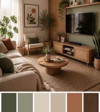 Quelle couleur associer avec du bois dans un salon ?