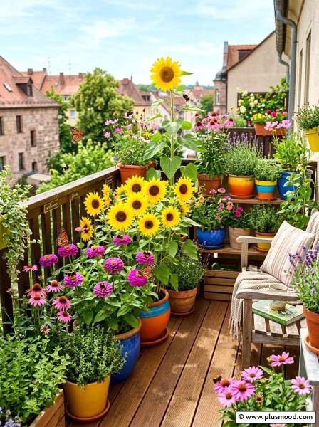 Plantes adaptées balcon soleil