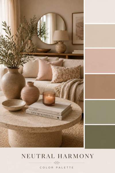 Palette de couleurs maison