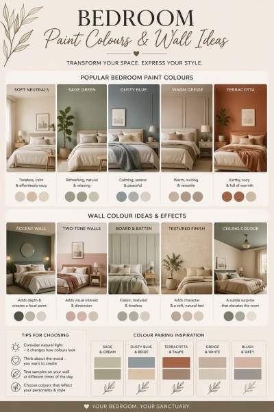 Teintes douces pour chambre adulte