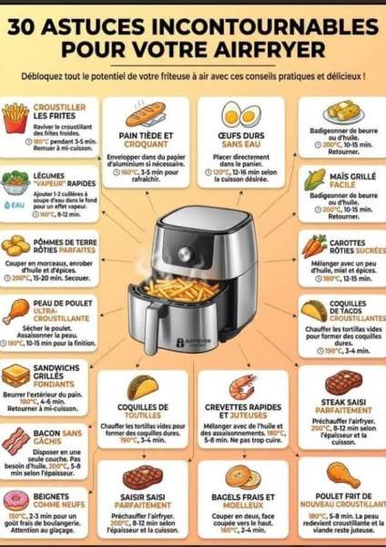 Idées de cuisson air fryer